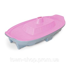 Детская песочница Корабль 03355/6, 140×72×40 см, с крышкой