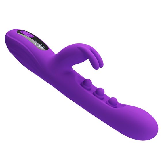 Вібратор-кролик PRETTY LOVE Sabien Purple, силікон, фіолетовий, пульсуюча та вібраційна стимуляція Sex Aura | Зображення 7