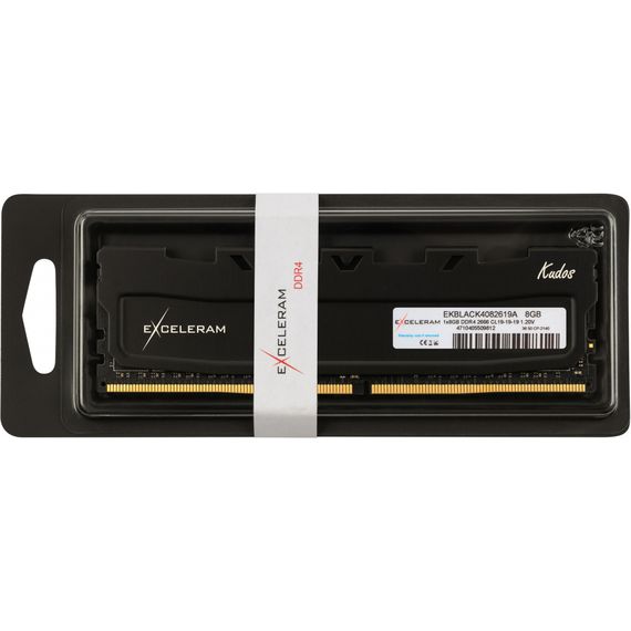 Модуль пам'яті для комп'ютера DDR4 8GB 2666 MHz Black Kudos eXceleram (EKBLACK4082619A) | Зображення 2