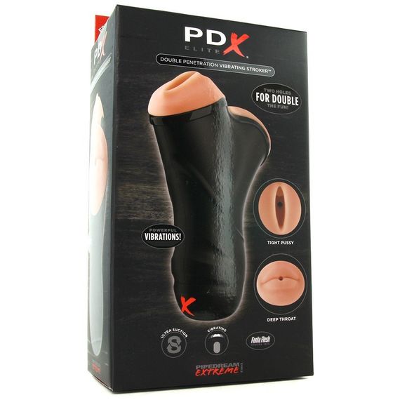 Мастурбатор подвійний PDX DOUBLE Penetration VIBRATING STROKER | Зображення 4