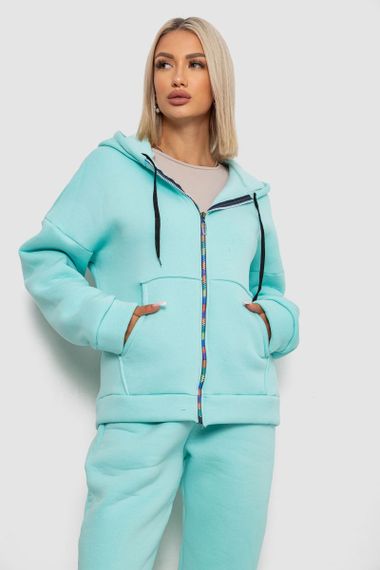 Спортивный костюм женский на флисе, цвет мятный, 238R5715 | Зображення 1