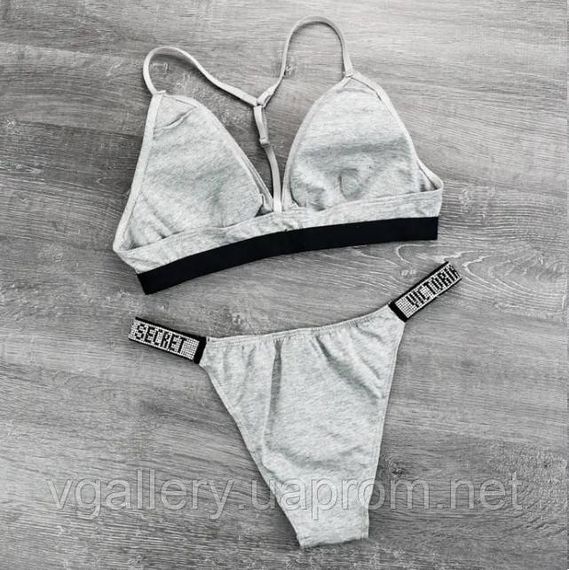Комплект женского нижнего белья Victoria's Secret с стразами и съемными чашками Виктория Сикрет | Зображення 4