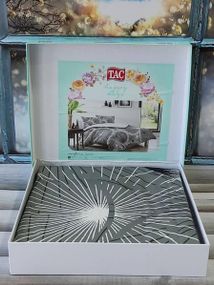 Постільна білизна Tac Sparkle Grey Ранфорс Євро розмір