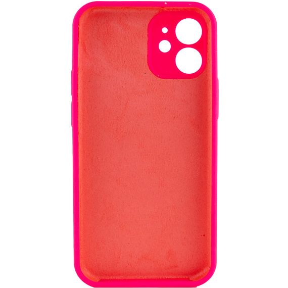 Чехол Silicone Case Full Camera Protective (AA) NO LOGO для Apple iPhone 12 (6.1") Розовый / Barbie pink | Зображення 1