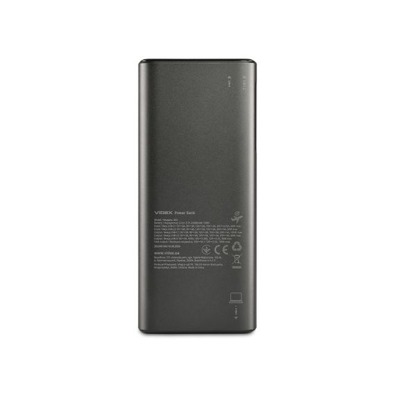 Повербанк 20000mAh VIDEX VPB-323 130W PD100W +Display | Зображення 3