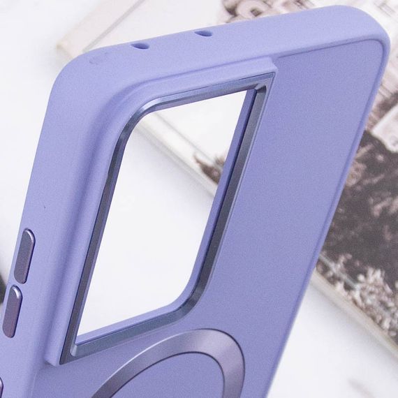 TPU чохол Bonbon Metal Style with MagSafe для Samsung Galaxy S22 Ultra Бузковий / Dasheen | Зображення 4
