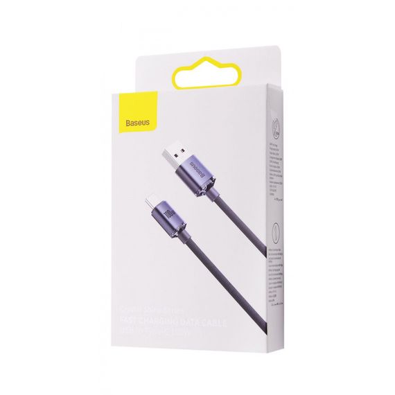 Кабель Baseus Crystal Shine Series Type-C 100W (2m) blue | Зображення 1
