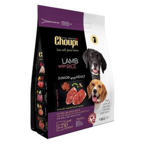 CHOUPI сухий корм для собак малих та середніх порід 1,6 кг, Ягня з Рисом