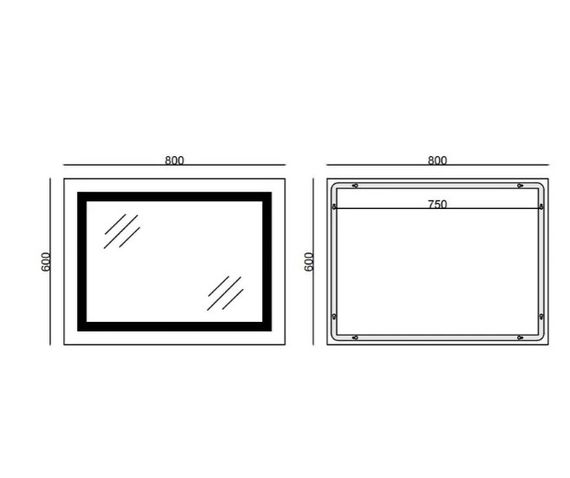 Дзеркало Mixxus Light MR01-80x60 (годинник, LED-підсвічування, антизапотівання) (MI5998) | Зображення 9