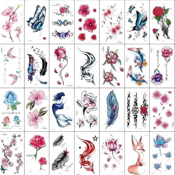 Набор детских временных тату "Цветные мини №1" color-tattoo-mini-set-30