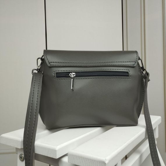 Маленькая сумка через плечо крос-боди Серая Графит | Зображення 2
