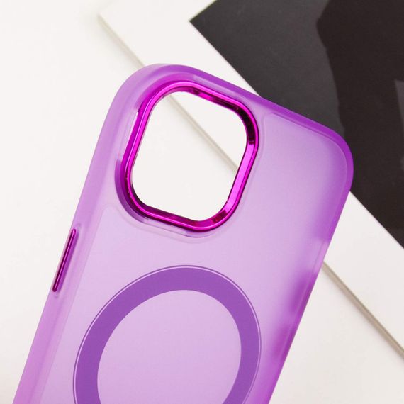 Чохол TPU+PC Lily with MagSafe для Apple iPhone 15 (6.1") Purple | Зображення 4