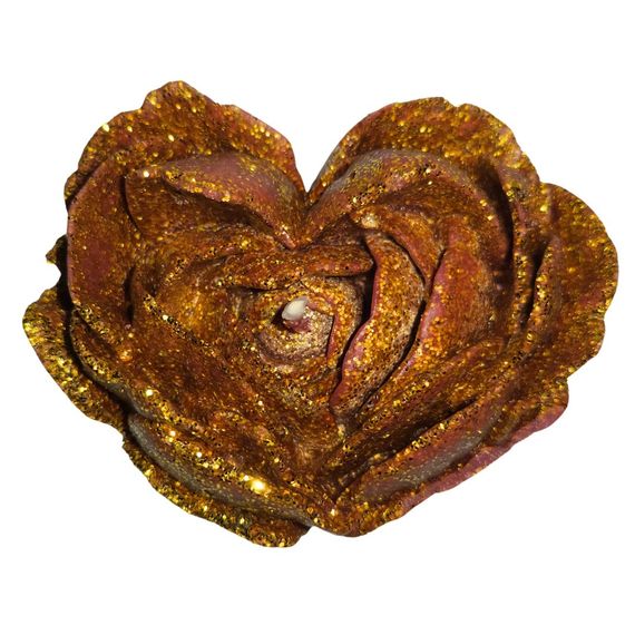 Свічка низькотемпературна у вигляді троянди з глітером GlowKink бордова, М sexstyle