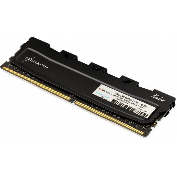 Модуль пам'яті для комп'ютера DDR4 8GB 3200 MHz Kudos Black eXceleram (EKBLACK4083216A) | Зображення 1