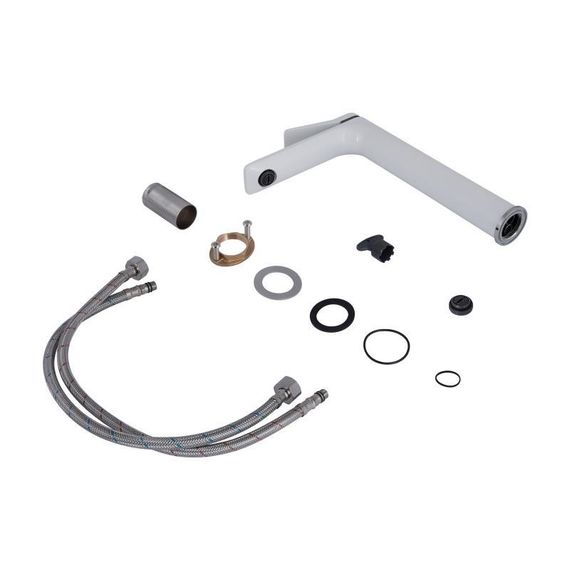 Смеситель для раковины Qtap Presto высокий QTPRE269CRW45577 Chrome/White | Зображення 3