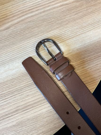 Кожаный женский ремень в коричневом цвете 6081 | Зображення 6