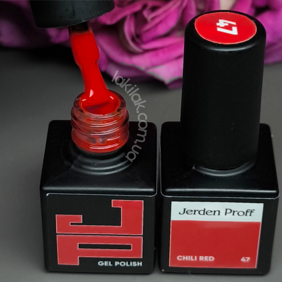 Гель-лак Jerden Proff №47 (червоний чілі) 5 мл