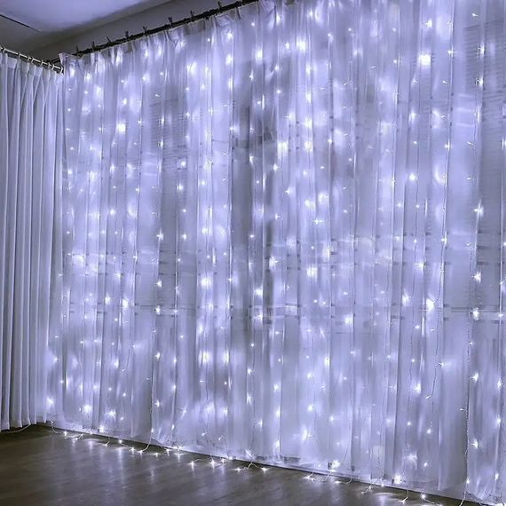 Гірлянда електрична штора водоспад прозорий 240 LED XPRO GR-59 (GR-56_263) | Зображення 3