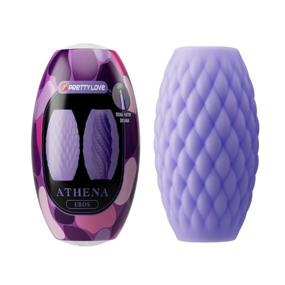 Мастурбатор яйце PRETTY LOVE Athena Eros фіолет, 7.6 х 4.2 см Sex Aura | Зображення 1