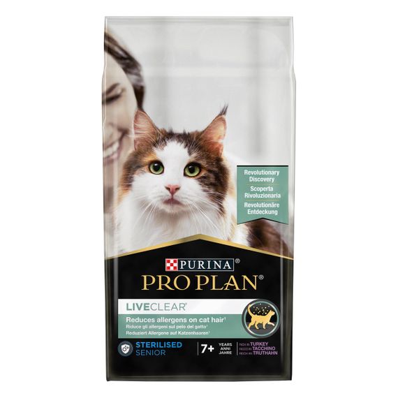 Сухий корм для літніх котів з індичкою Purina Pro Plan LiveClear Sterilised Senior Turkey 1.4 кг