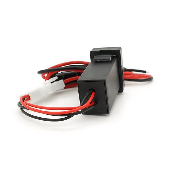 АЗУ врізне 38W-L01T03-S, PD+QC, Type-C: 20W, USB: 18W, комплект дротів під паяння, 33x22х58mm, Black | Зображення 4