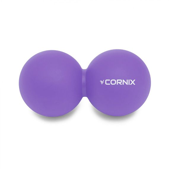 Масажний м'яч подвійний Cornix Cornix Lacrosse DuoBall 6.3 x 12.6 см XR-0114 Purple