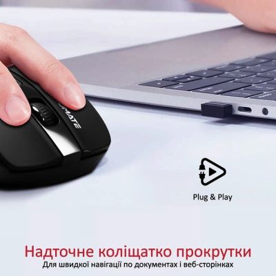Мышка Promate Cursor Wireless Black (cursor.black) | Зображення 3
