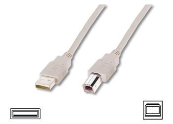 Кабель ASSMANN USB 2.0 (AM/BM) 3.0m, biege (AK-300102-030-E)