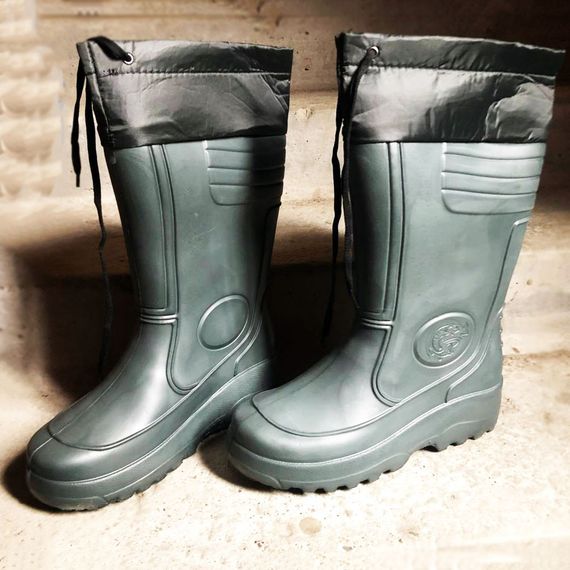 Мужские резиновые сапоги для военных 43р, Сапоги из резины для весны Теплые резиновые олива NK-39 | Зображення 3