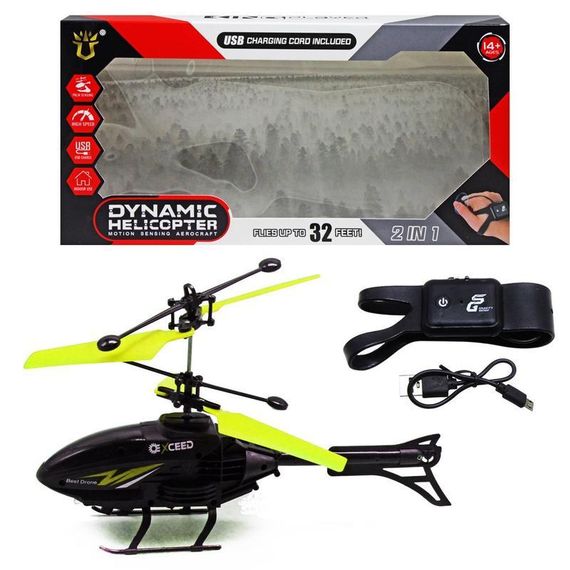 Радіокерований дитячий вертоліт Dynamic Helicopter, Ігровий літаючий вертоліт для дітей знижка | Зображення 1