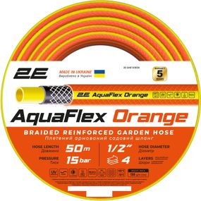 Шланг для поливу 2Е AquaFlex Orange 1/2" 50 м (2E-GHE12OE50)