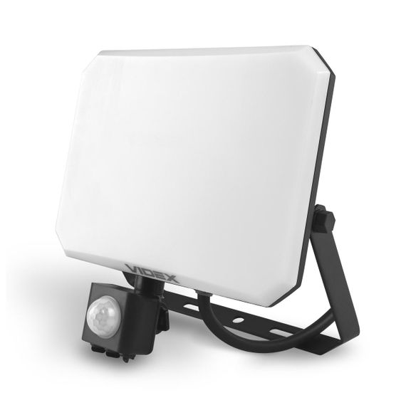 Світлодіодний прожектор VIDEX F3 50W 5000K з датчиком руху 220V Black (VLE-F3-0505B-S) | Зображення 1