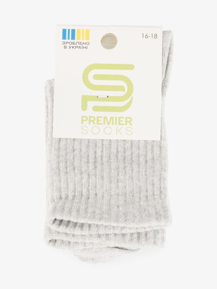 Шкарпетки високі для хлопчика PremierSocks 15Д-1ВР 16-18 Сірий shop (4820203396894) | Зображення 2