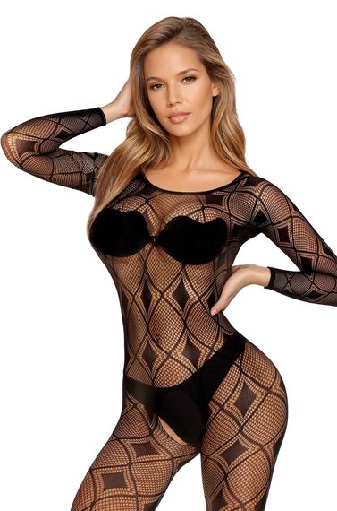 Бодістокінг - Bodystocking 2037, black - One Size | Зображення 1