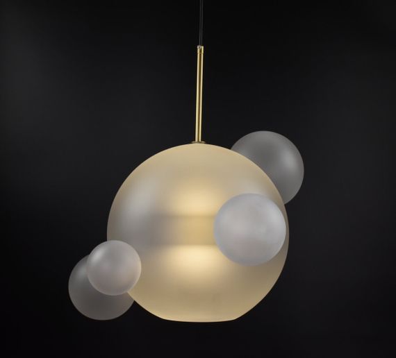 Люстра світлодіодна підвісна LED світильник для квартири на стелю лед 26700 Бронза 50-180х51х51 см. | Зображення 8