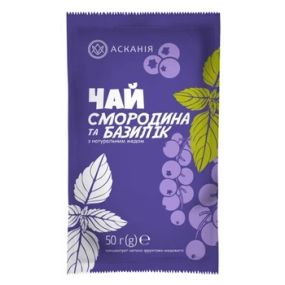 Чай натуральний розчинний концентрований смородина та Базилік ТМ Асканія 50 г, Рідкий чай
