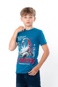 Футболка для хлопчика (підліткова) Носи своє 140 Бірюзовий (p-13782-197728)