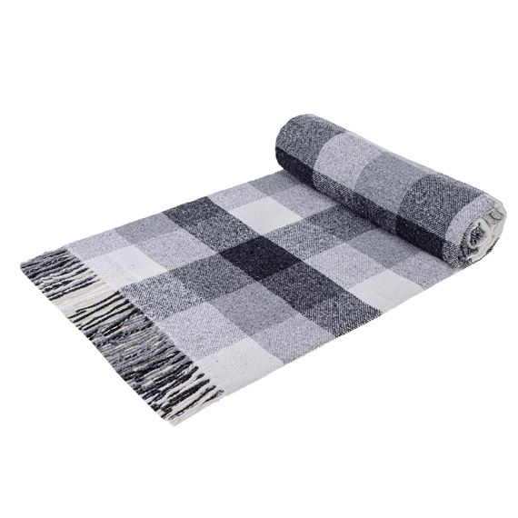 Плед Vladi 64627 Україна 140x200  Поліестер, Бавовна Білий, Сірий