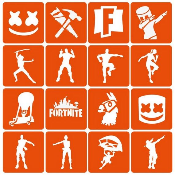 Набір трафаретів для біо-тату "Fortnite" Fortnite_simple-16