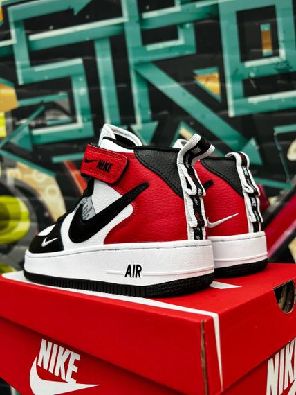 Кросівки чоловічі N-ike Air Force Mid Utility Gray Black 44 - 28 см | Зображення 4