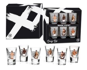 Набор рюмок - Sexi Sip Magic Print Men, 6 шт. по 35 мл sexstyle
