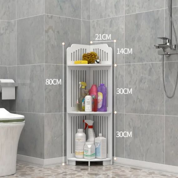 Декоративная угловая полка на три яруса для ванной | Зображення 2