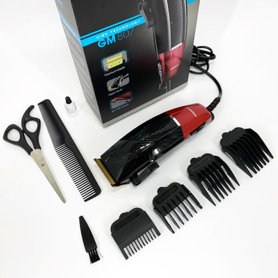 Машинка для стрижки волосся професійна Gemei GM-807, Стильна машинка для стрижки та гоління | Зображення 1