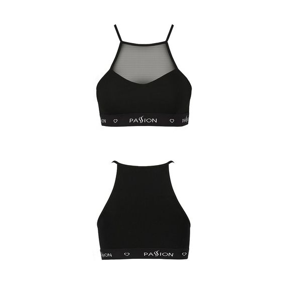 Спортивний топ з прозорою вставкою Passion PS006 TOP black,, XL | Зображення 4