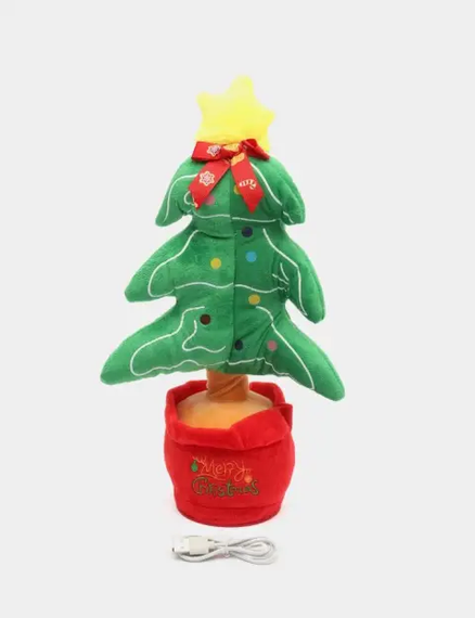 Різдвяна музична ялинка ,що танцює з підсвічуванням та  USB | Зображення 2