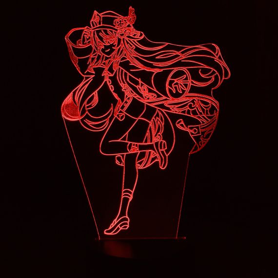 Акриловий світильник-нічник Ху Тао (Hu Tao) червоний tty-n000580