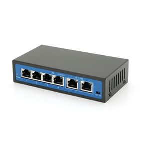 Коммутатор POE 48V с 4 портами POE 100Мбит + 2 порт Ethernet 100Мбит, Black, Q18