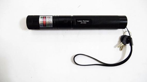 Указка laser 303 green, лазерна указка з насадками, зелений промінь EL -1167 (303) | Зображення 4