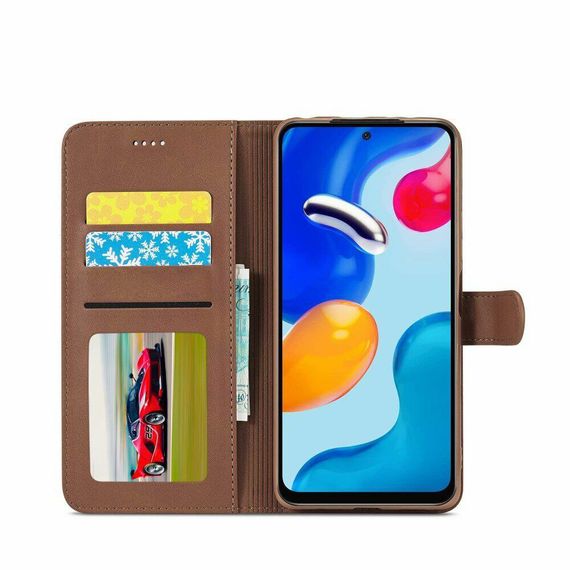 Чохол книжка iMeeke для Xiaomi Redmi Note 11 4G / 11s / Note 12s колір Темно-Коричневий | Зображення 1
