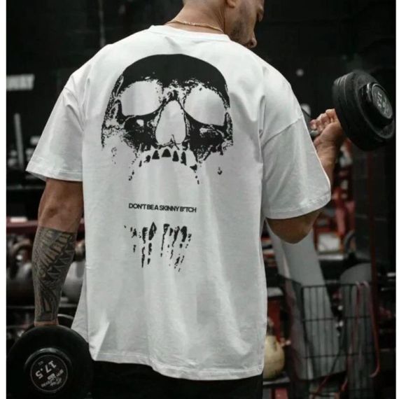 Футболка чоловіча з принтом повсякденна L Білий